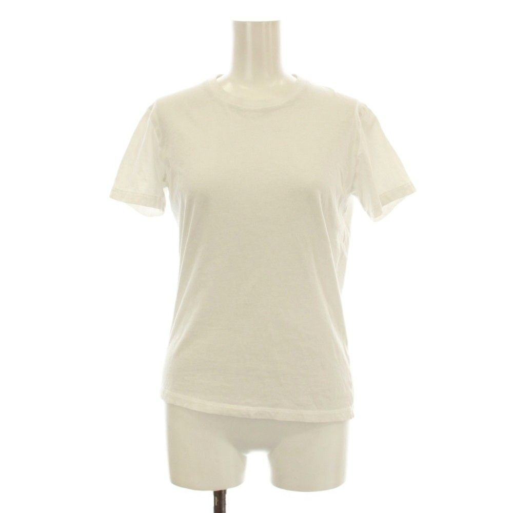 PRADA - プラダ PRADA トライアングルロゴ カットソー 衣料品 トップス コットン レディース ホワイト系 35570 【中古】 プラダ PRADA トライアングルロゴ カットソー Tシャツ 半袖 クルー