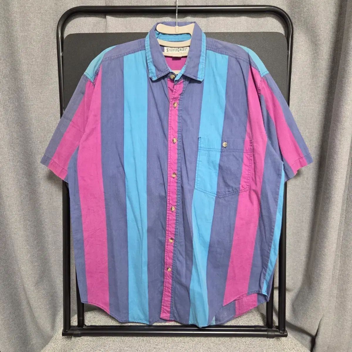 Steeple Chase ヴィンテージ 半袖シャツ L-XL(100-105)
