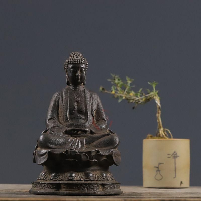 鉄器 鉄仏 蓮華座釈迦像 工芸品 美術品 置物