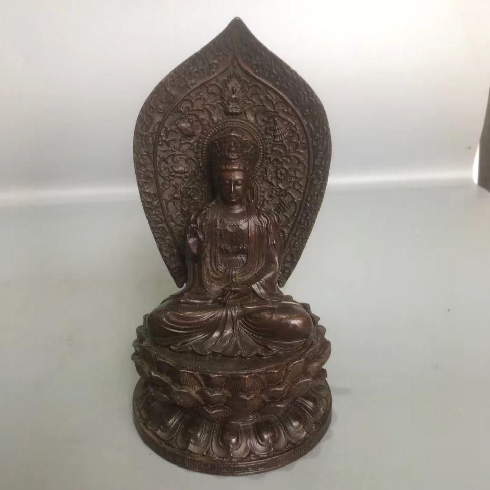 仏教美術 菩薩 観音 銅製 仏像 彫刻 置物 開運 風水