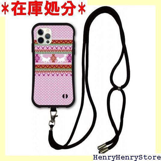 スマホショルダー付 iPhone16互換品 ケース i-coronケース スマホケース スカラー ScoLar デザイン アイフォン16互換品ケース 側面 保護 耐衝撃 スマホカバー ネコとドットのパターン柄 2439