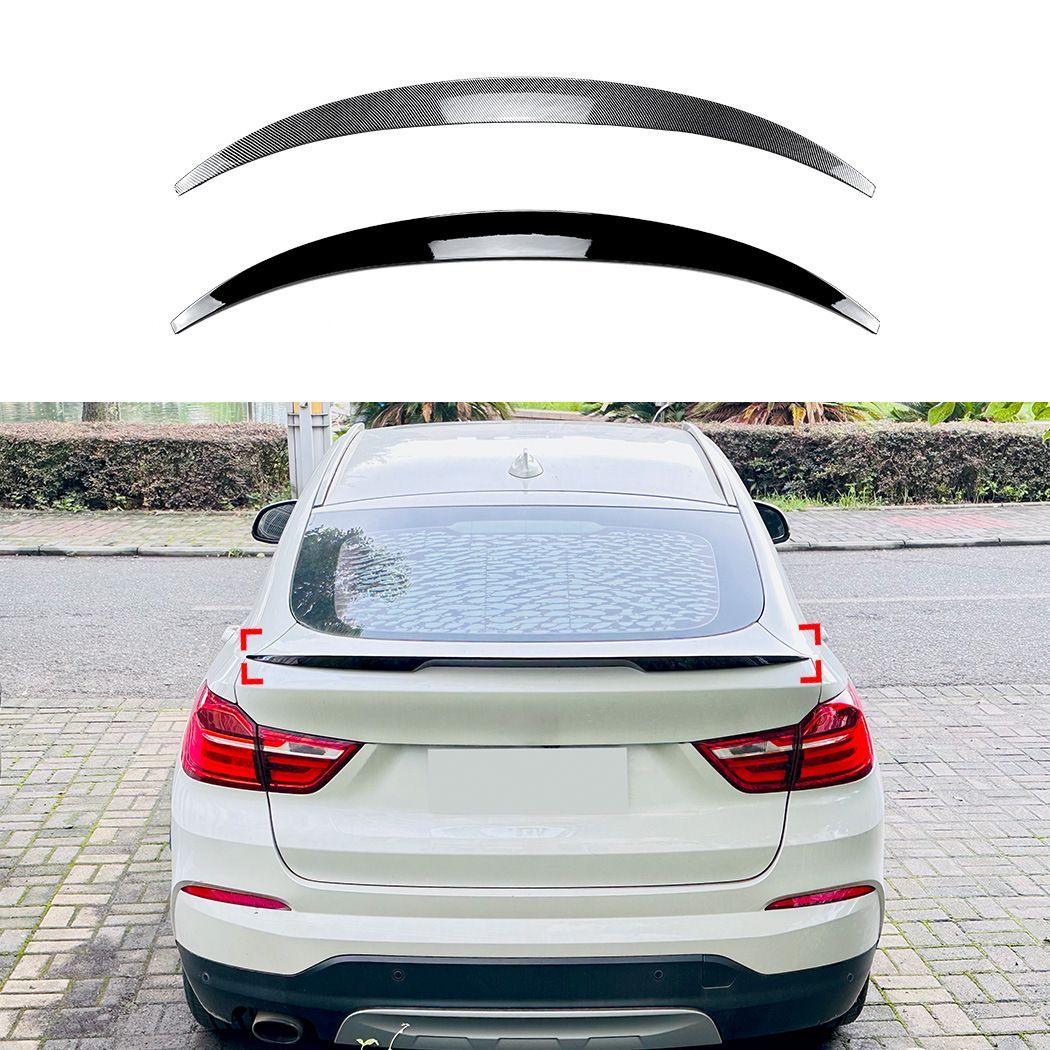 【送料無料】BMW X4 F26 2014-2018 MPスタイル ルーフスポイラー トップウィング リアスポイラー ABS製 ブラック カーボン調 エアロ ドレスアップ カスタム クーペSUV専用 新生活