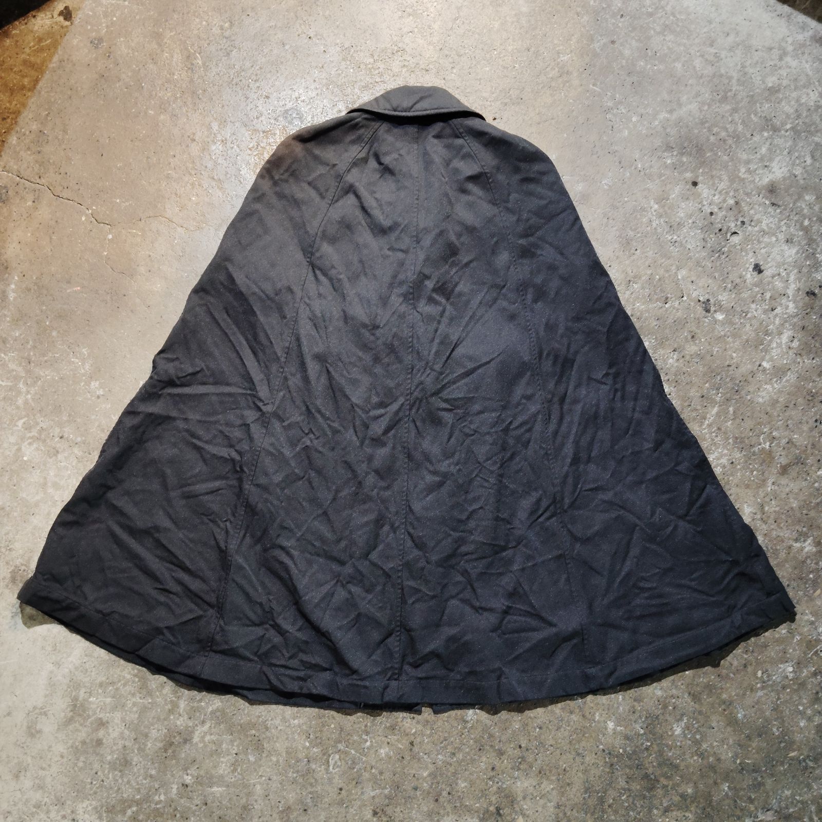 BLACK COMME des GARCONS 12aw ポリ縮 ライダース ポンチョ ブラック