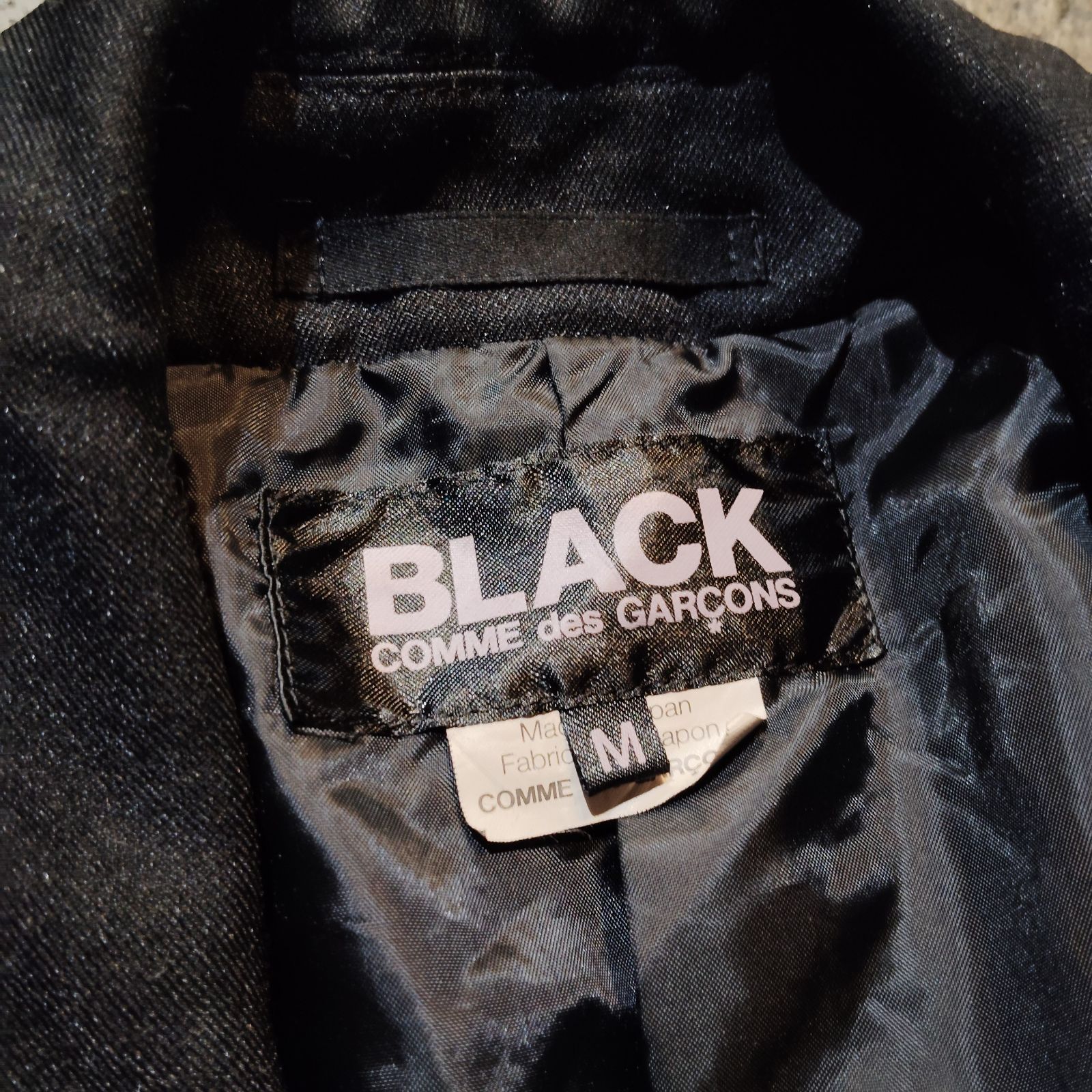 BLACK COMME des GARCONS 12aw ポリ縮 ライダース ポンチョ ブラック