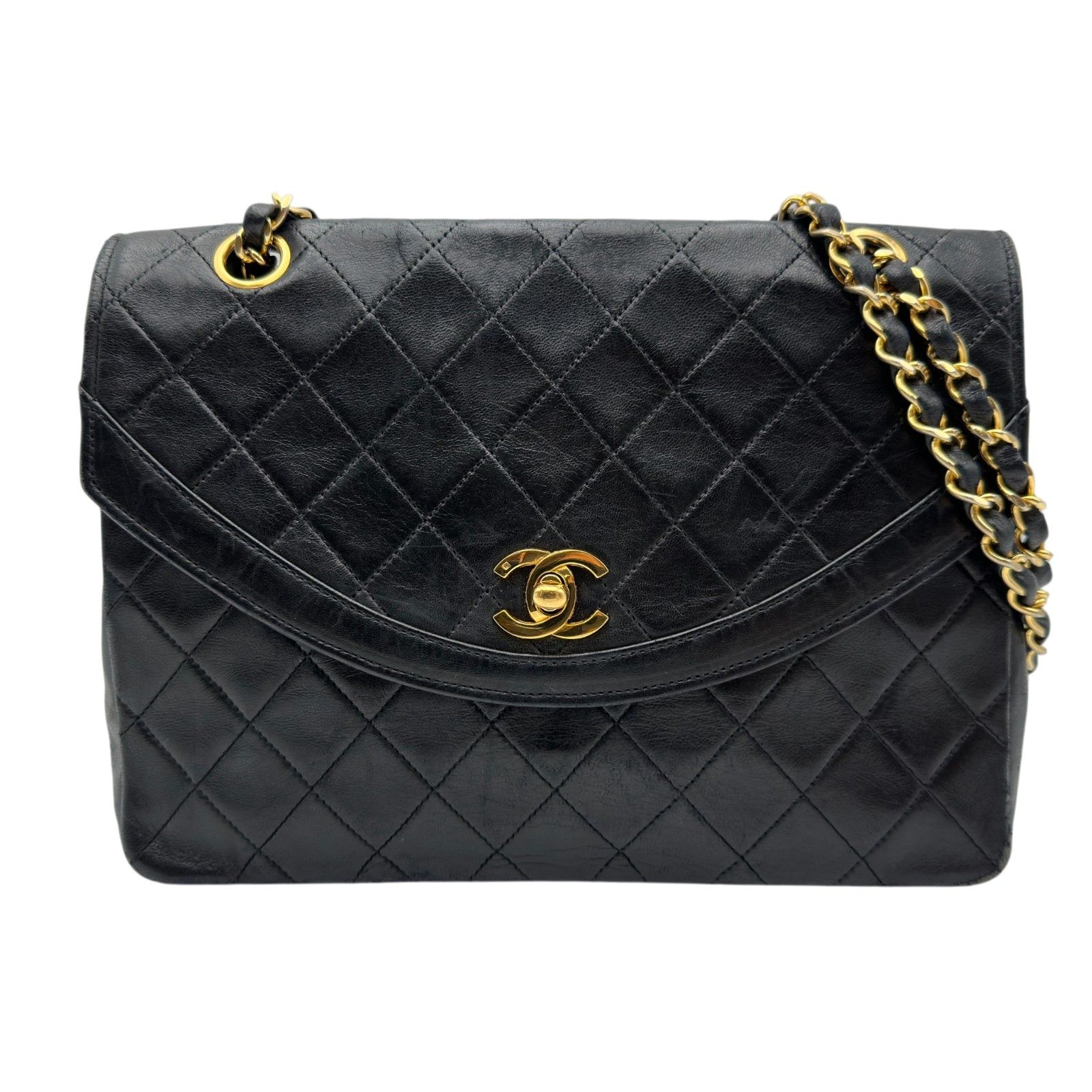 シャネル CHANEL マトラッセ スモールフラップバッグ 0番台 ブラック