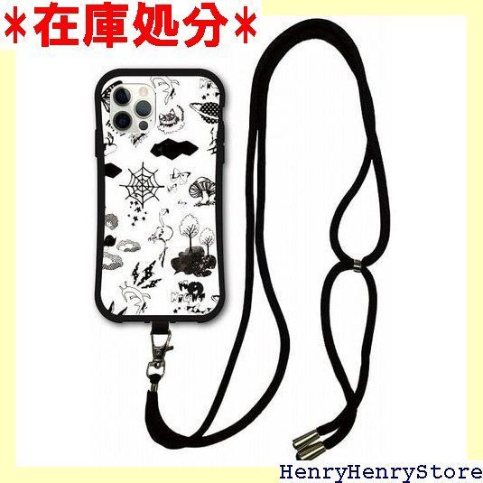 スマホショルダー付 iPhone16互換品 ケース i-coronケース スマホケース スカラー ScoLar デザイン アイフォン16互換品ケース 側面 保護 耐衝撃 スマホカバー モノクロデザイン バニー 2440