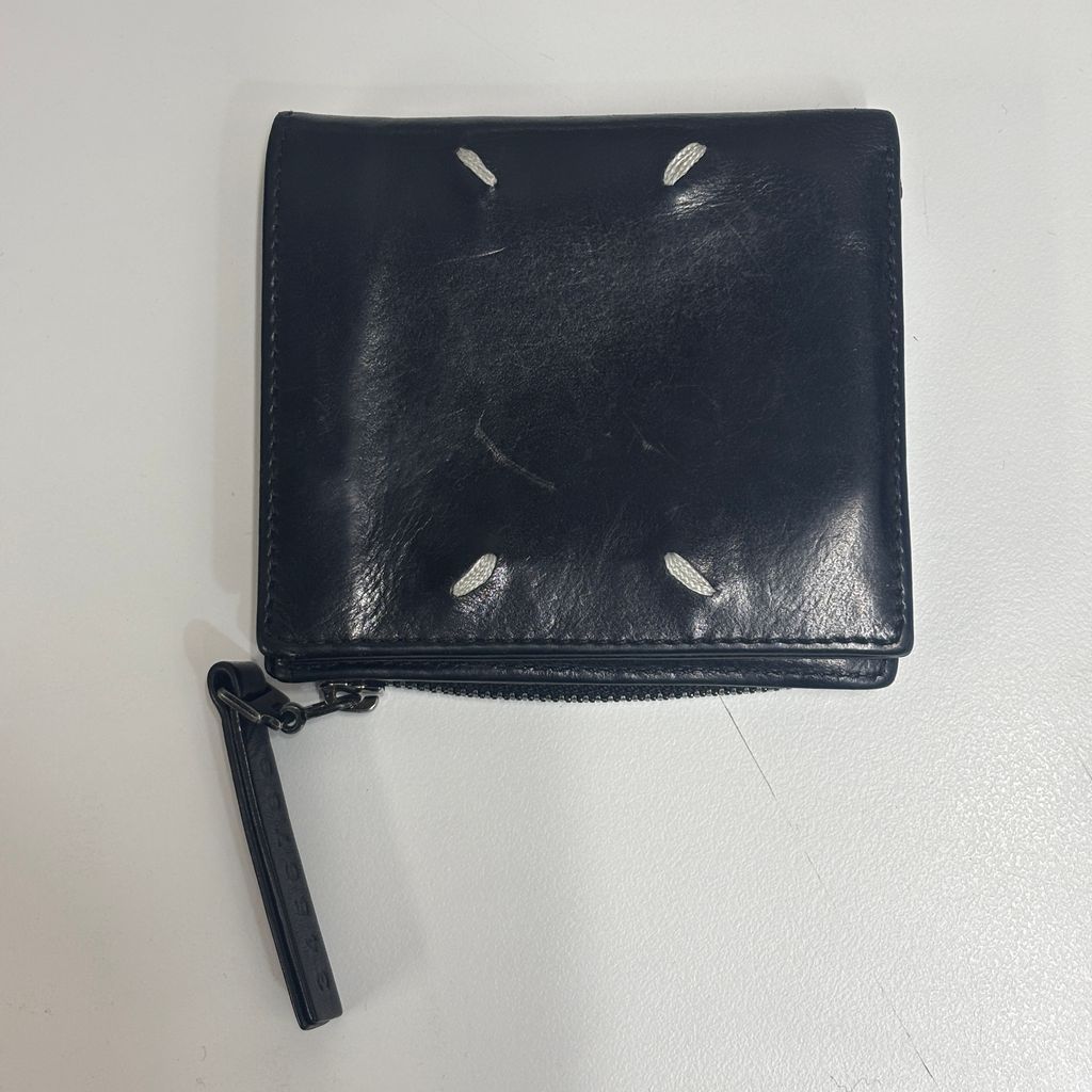 Maison Margiela メゾンマルジェラ GLASS LEATHER WALLET 財布 ブラック【中目黒B05】