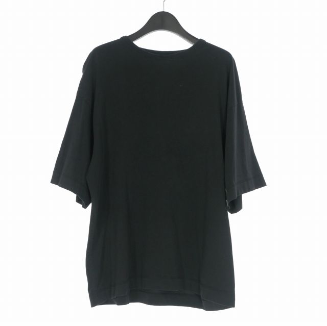 ドリスヴァンノッテン DRIES VAN NOTEN ショートスリーブコットンTシャツ カットソー 半袖 S ブラック 黒