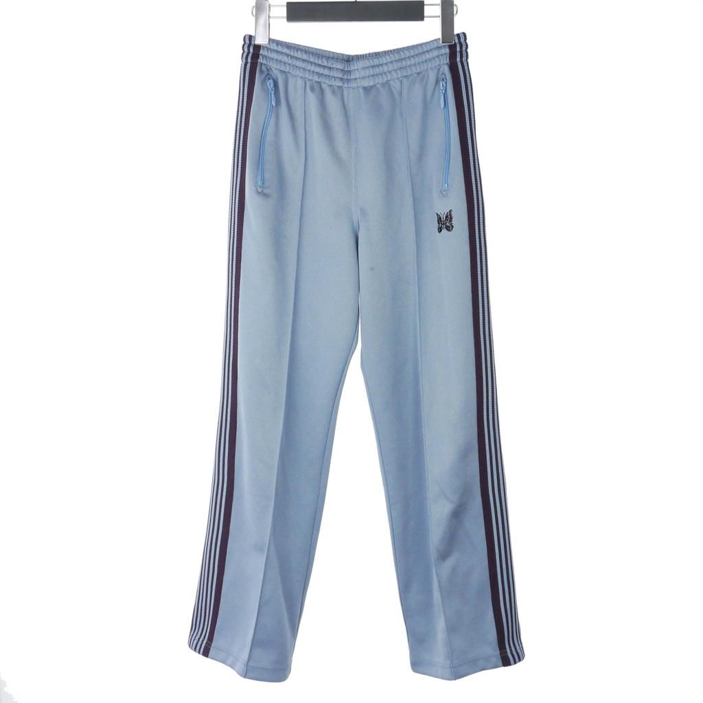ニードルス ニードルズ Needles TRACK PANT POLY SMOOTH トラックパンツ サイドライン パピヨン刺繡 XS 水色 ライトブルー KP220