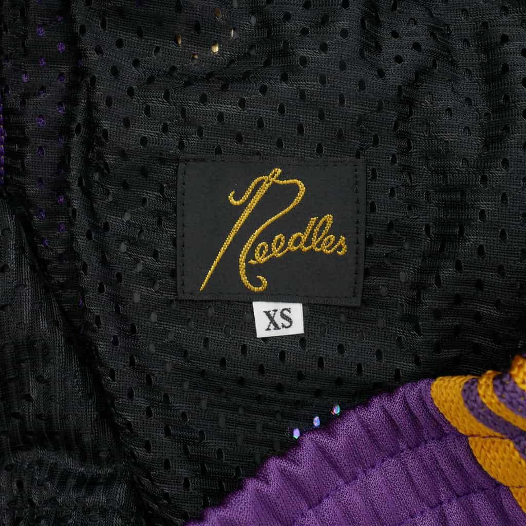 ニードルス ニードルズ Needles 25SS Track Pant - Poly Smooth トラックパンツ サイドライン パピヨン刺繡 XS 紫 パープル QV307