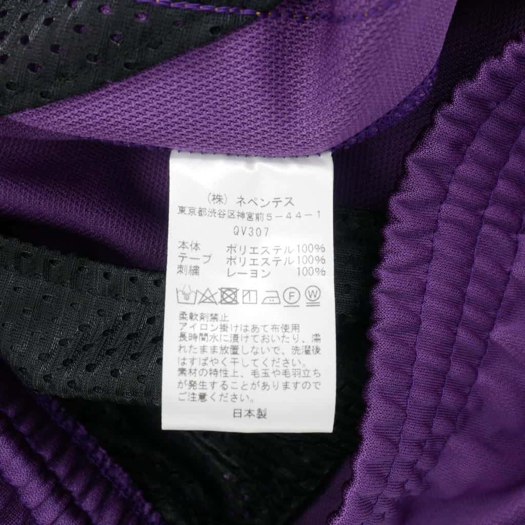 ニードルス ニードルズ Needles 25SS Track Pant - Poly Smooth トラックパンツ サイドライン パピヨン刺繡 XS 紫 パープル QV307