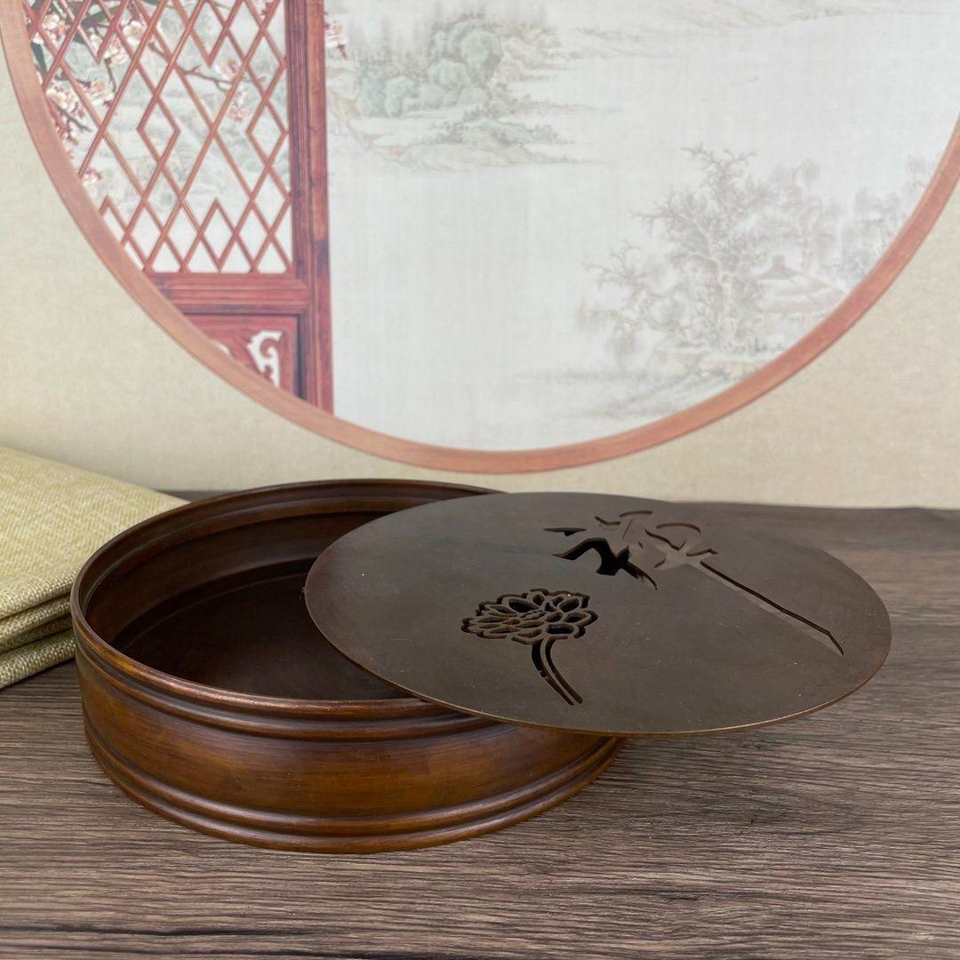 銅 細工 茶道具 禅意茶皿 工芸品 美術品 置物 銅 細工 茶道具 禅意茶皿 工芸品 美術品 置物