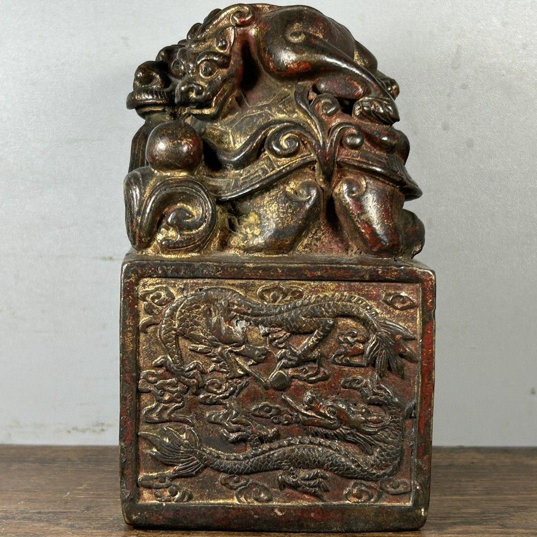 竜亀 印 玉璽の 置物 工芸品 美術品 - メルカリ