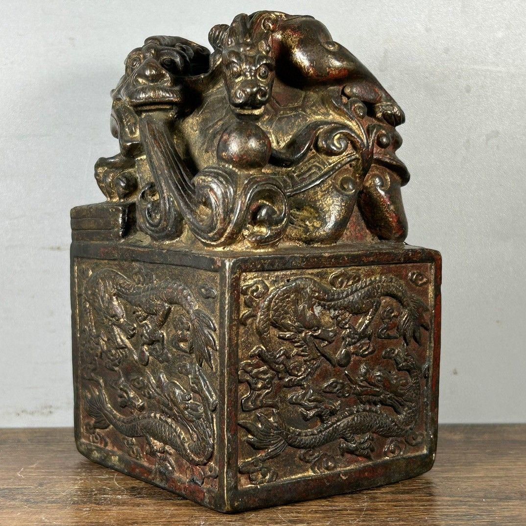 竜亀 印 玉璽の 置物 工芸品 美術品 - メルカリ