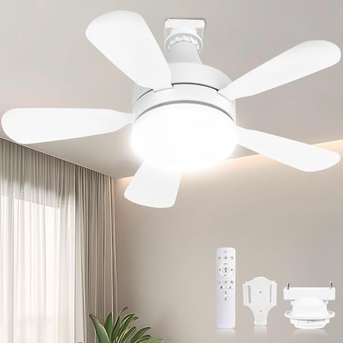 SUKITEN シーリングファンライト 6~8畳 正逆回転 小型 28W 3,000lm DCモーター 扇風機 【壁スイッチメモリー機能】 E26口金 引掛けシーリング対応 調光調色 タイマー/メモリー機能 リモコン付き 省エネ 静音 工事不 a493b84b