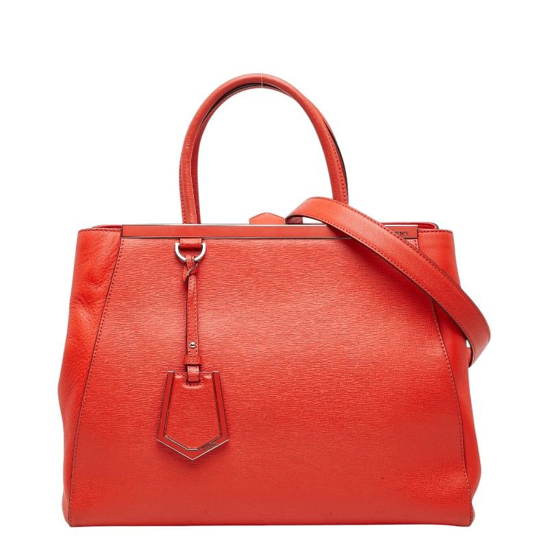 フェンディ トゥージュール ハンドバッグ ショルダーバッグ 2WAY 8BH250 レッド レザー レディース FENDI【1-0267934】