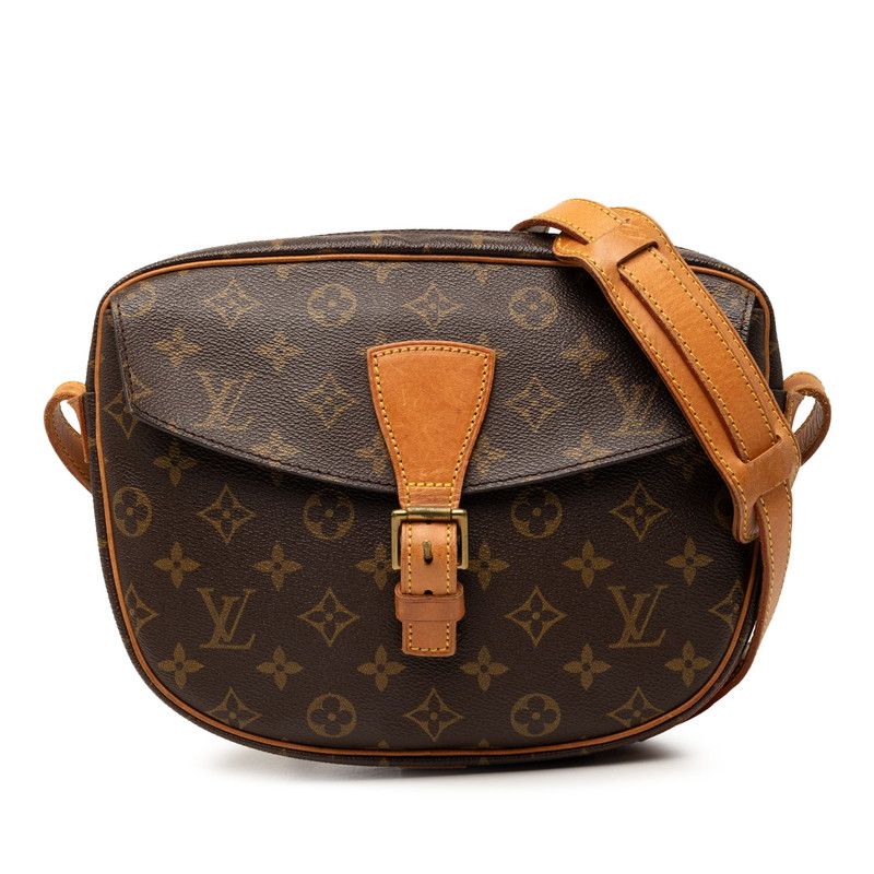 ルイ ヴィトン モノグラム ジュヌフィーユGM 斜め掛け ショルダーバッグ M51225 ブラウン PVC レザー レディース LOUIS VUITTON【227-69266】