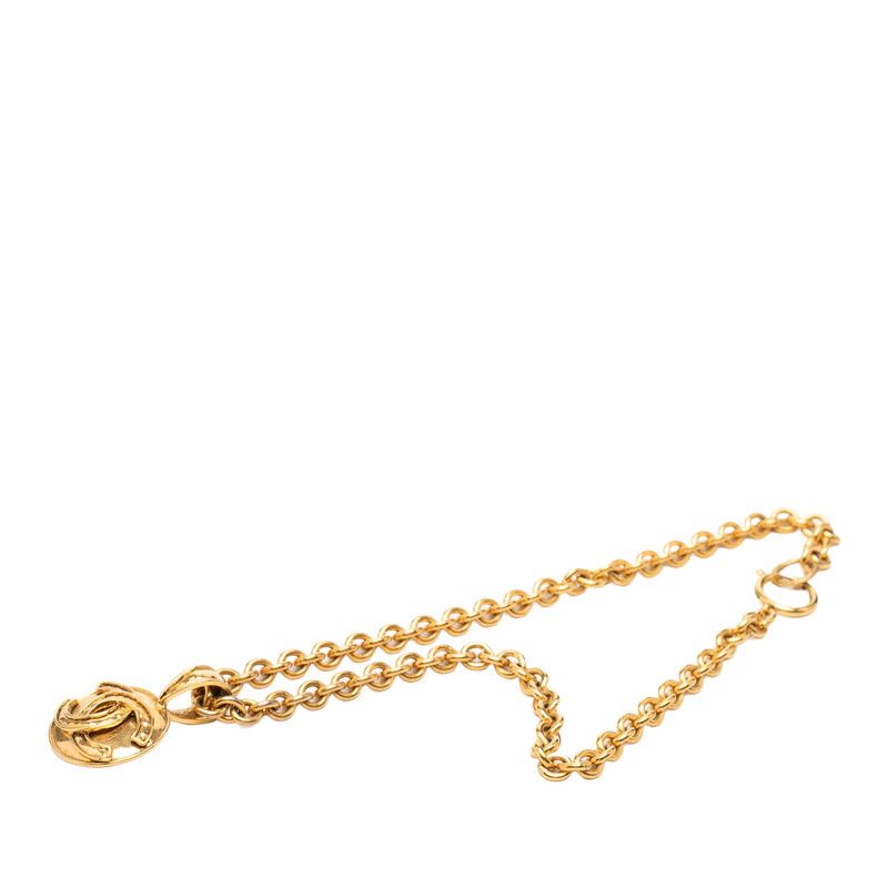 シャネル ココマーク ヴィンテージ チェーン ペンダント ネックレス 94P刻印 ゴールド メッキ レディース CHANEL【227-69270】