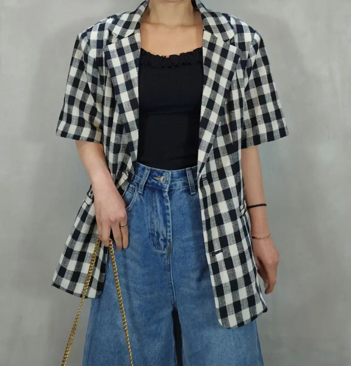 (新品) サマーゴー ゴー CHECK チェック ハーフ 半袖 ジャケット