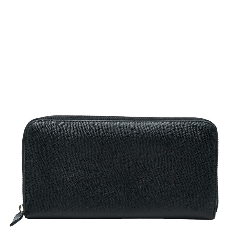 プラダ ラウンドファスナー 長財布 ブラック サフィアーノレザー レディース PRADA【1-0270788】