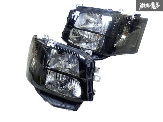 【良品】DEPO 200系 ハイエース 3型 ヘッドライト 左右 インナーブラック 点灯OK 取付OK 社外品 レジアスエース KDH200 TRH200 棚R-3