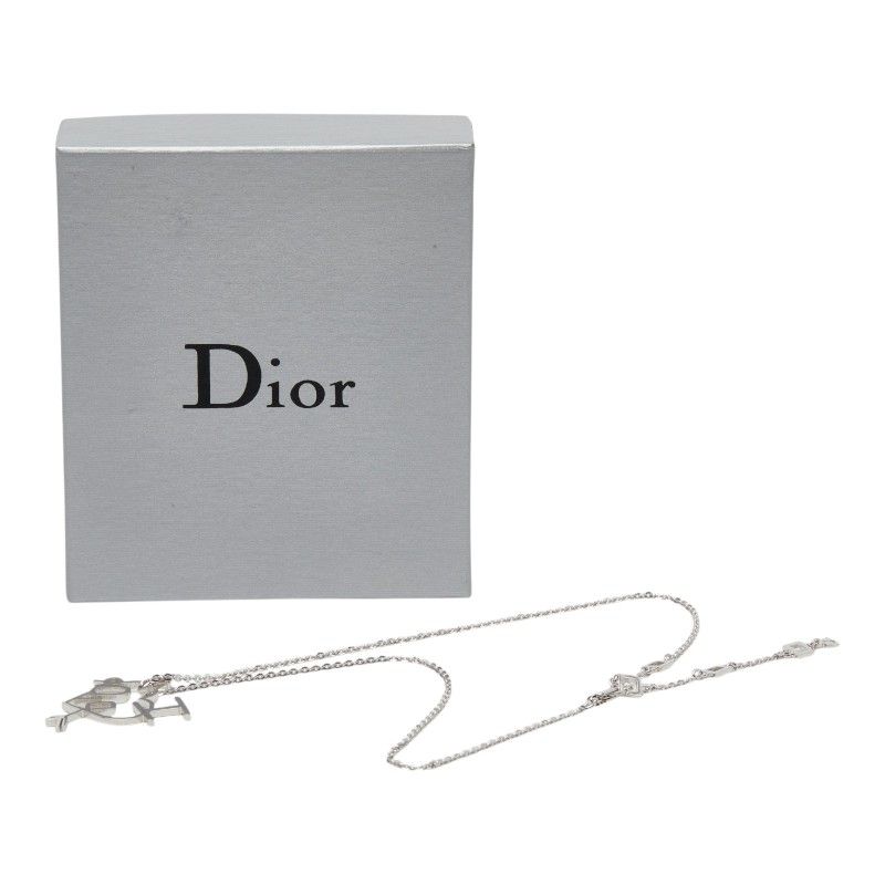 ディオール I LOVE DIOR ハート アロー ネックレス シルバー メタル