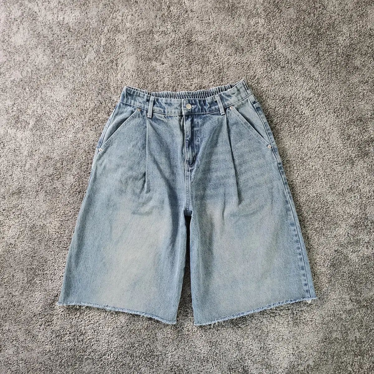 XTONZ デニム ワイド ショート パンツ