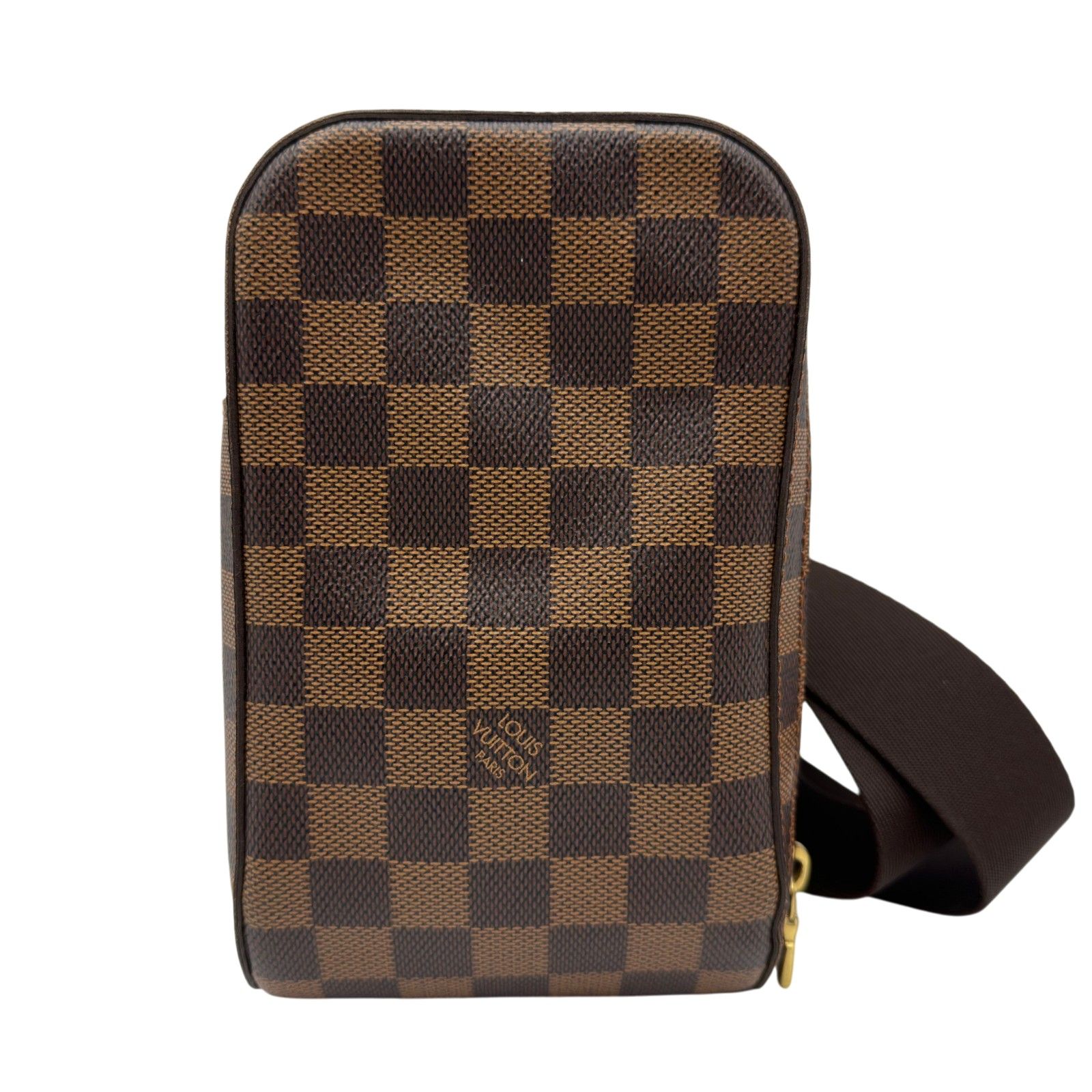 ルイ・ヴィトン LOUIS VUITTON ジェロニモス N51994 ブラウン ダミエ/レザー メンズ ボディバッグ