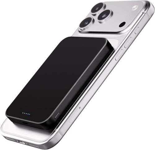 【業界初のチタン金属・14mmの超薄型】Catmart Magsafe対応 10000mAh 軽量 PD20W急速充電 マグネット式 ワイヤレス充電器 スマホ充電器 大容量 両台同時充電 Type-C入出力兼用 マグセーフ充電器 iPhone f8ddc9ab