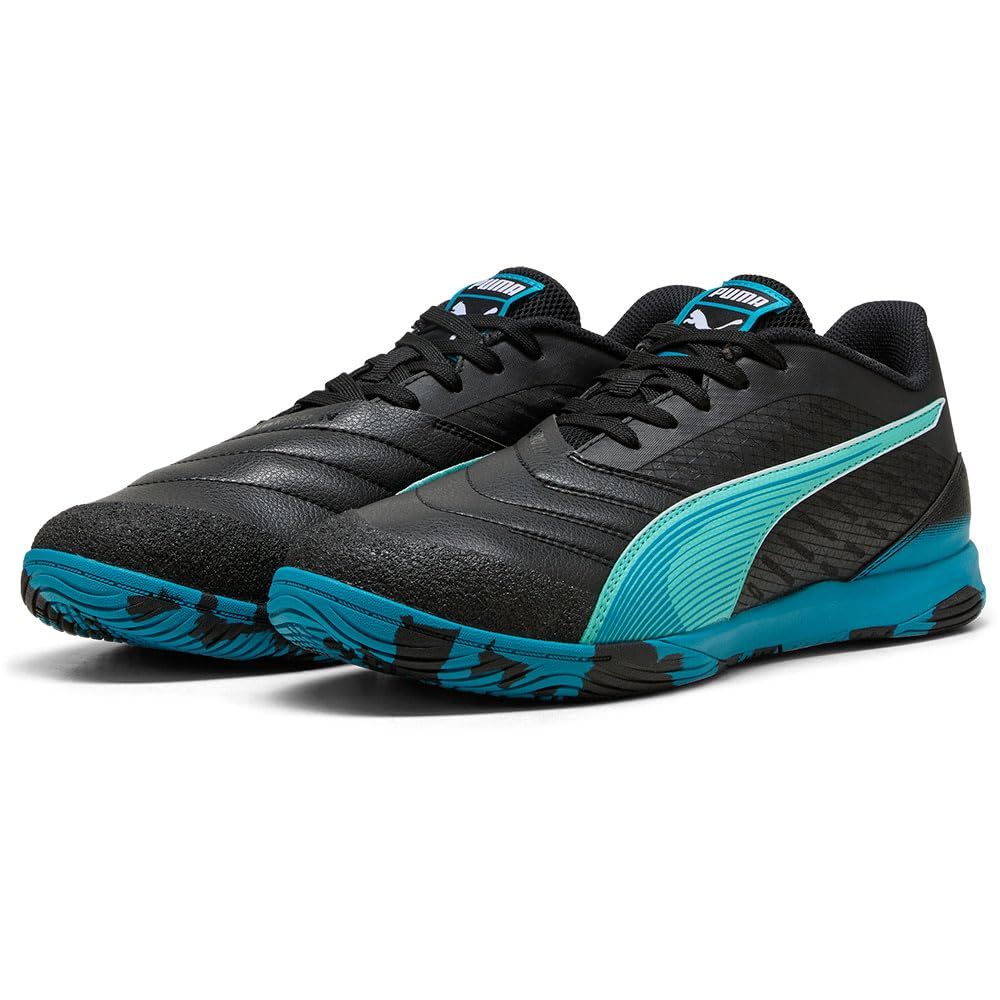 プーマ（PUMA） フットサルシューズ イベロ IV プーマ ブラック/アクアティック/トロピカル ブルー/プーマ ホワイト 108293-02