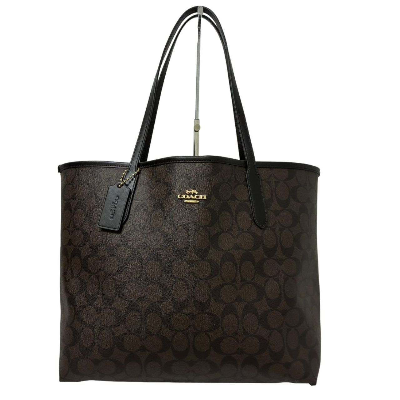 COACH コーチ シティ トート 5696 ブラウン PVCレザー トートバッグ レディース 【中古】 42605K314