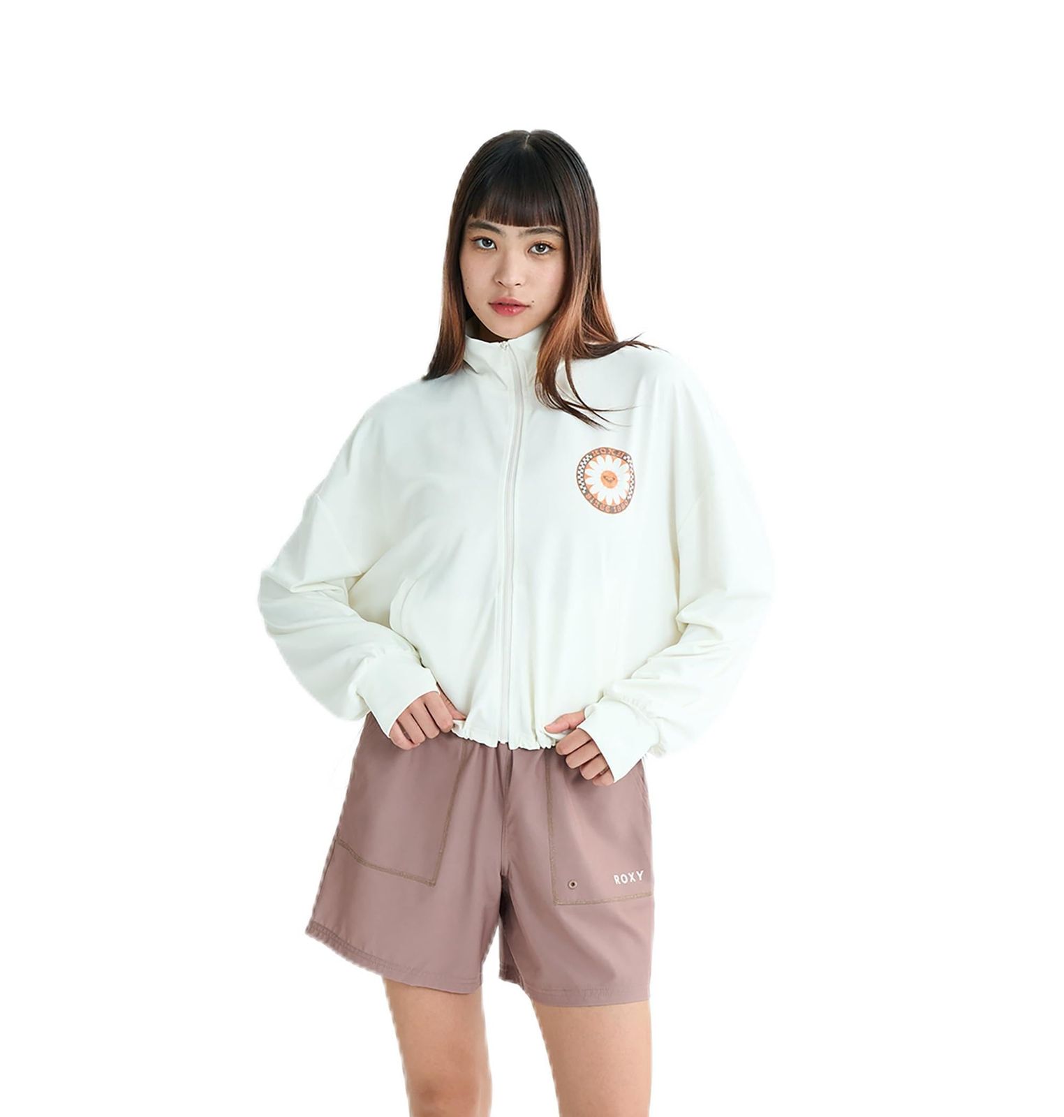 新品 [ロキシー] ラッシュガード WILD FLOWER ZIP レディース OWT