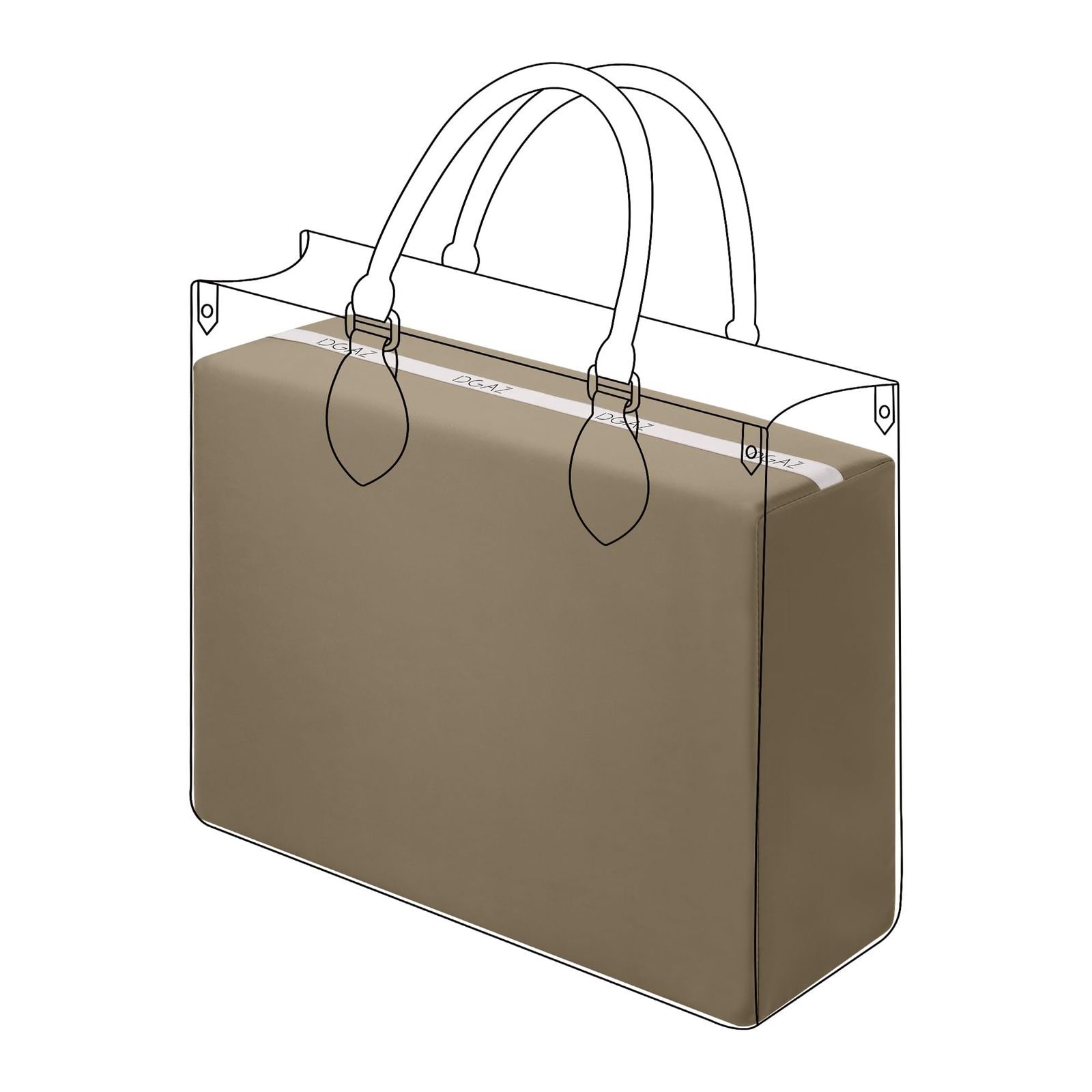 新品 DGAZ オンザゴー用 バッグピロー 適用onthego BB/East West/PM/MM/GM Bags バッグシェイパー 形崩れ防止 バッグシェイパー 枕シェイパー (トゥルティールグレー 、MM)