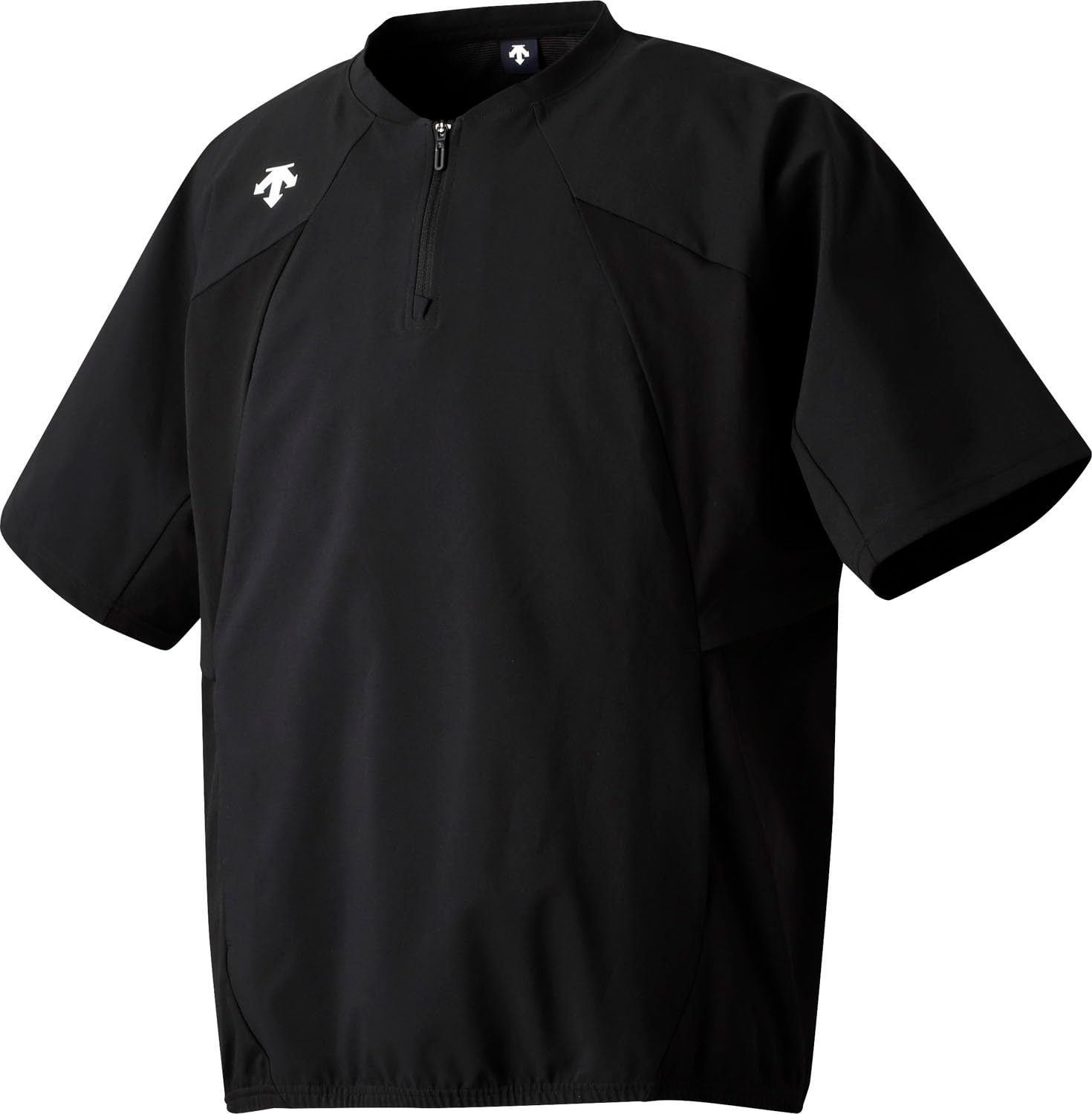新品 DESCENTE(デサント) 野球 アウター AERO STREAM D-TECH 半袖ストレッチジャケット ブラック(BK00) M DB5SJK31M