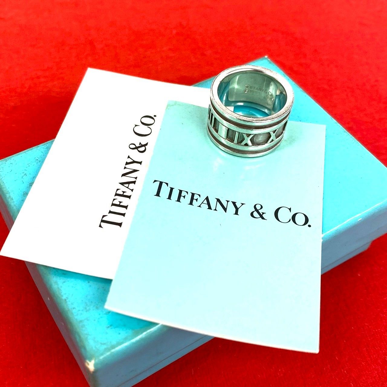 極 美品 箱付き TIFFANY&Co. ティファニー ワイド アトラス リング
