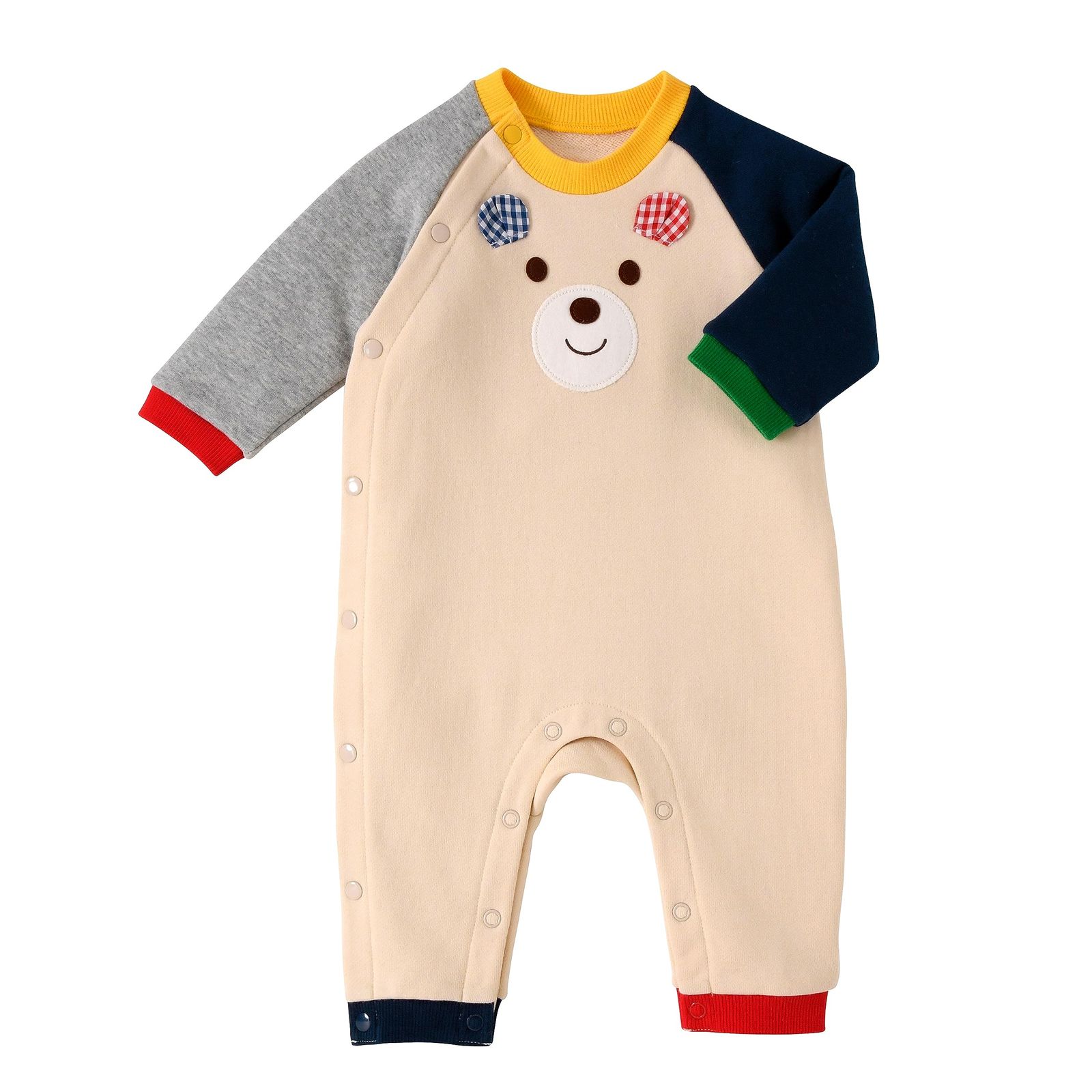 新品 [MIKIHOUSE HOT BISCUITS] [ミキハウス ホットビスケッツ] カバーオール 男の子 女の子 キッズ 子供服 マルチカラー 80cm 73-1203-493