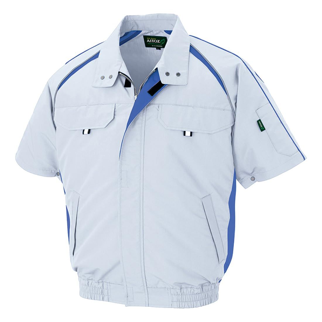 新品 アイトス AITOZ 空調服用 半袖ブルゾン AZ1798 003 シルバー 6L