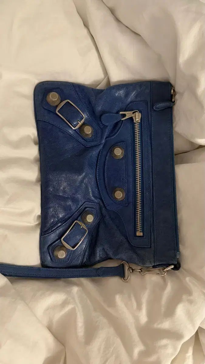 正規品 バレンシアガ モーターバッグ ブルー クラッチバッグ ジャイアント