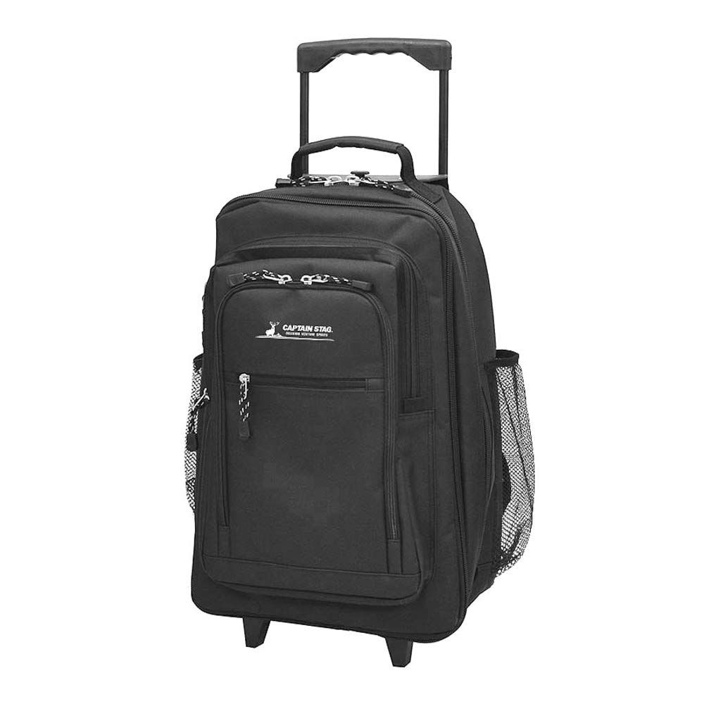 [キャプテンスタッグ] キャリーバッグ 600D 2~3泊対応 マチ幅拡張機能付 2wayリュックスタイル(33~48L) BK