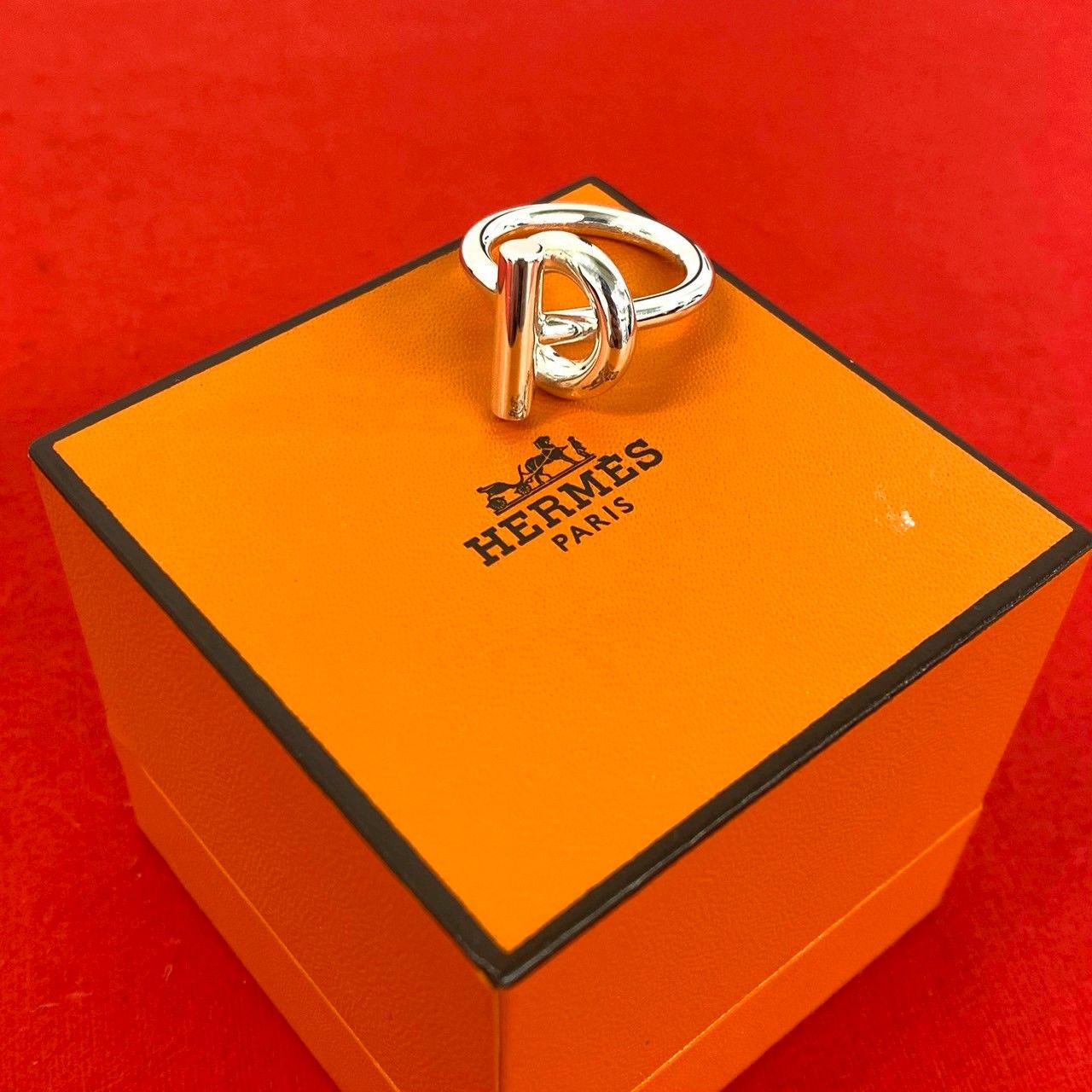極 美品 箱付き HERMES エルメス エシャペ リング シルバー925 指輪 16