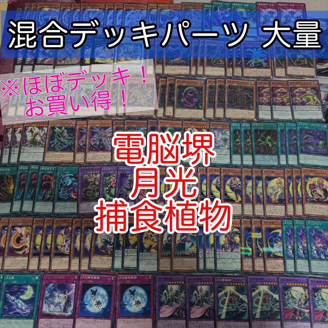 nvq86 1 月光 電脳堺 捕食植物 ほぼデッキ！ 混合デッキパーツ 大量