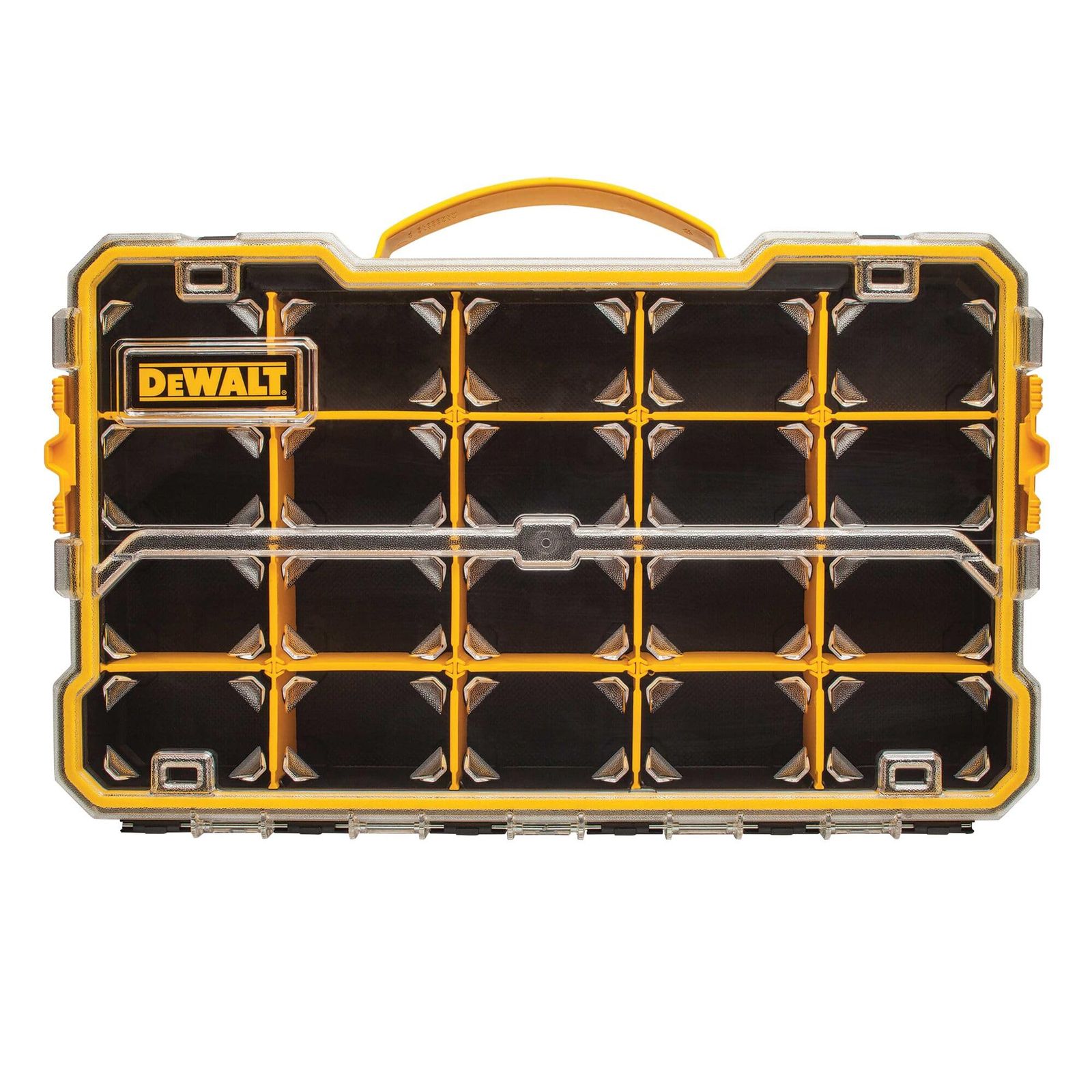 デウォルト(DEWALT) プロオーガナイザー Mサイズ 工具箱 収納ケース ツールボックス 軽量 耐久性 キャリーハンドル付き ブラック&イエロー DWST14830(沖縄・離島の方発送不可）) 55350c76