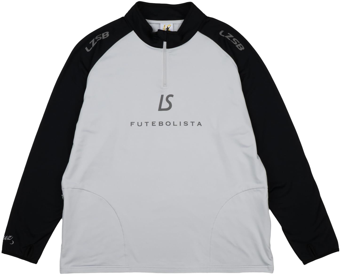 新品 [ルースイソンブラ] ジャージ 裏起毛トップス LS 2WAY HALF ZIP TOP F2011138 (JP アルファベット S Lグレー/ブラック)