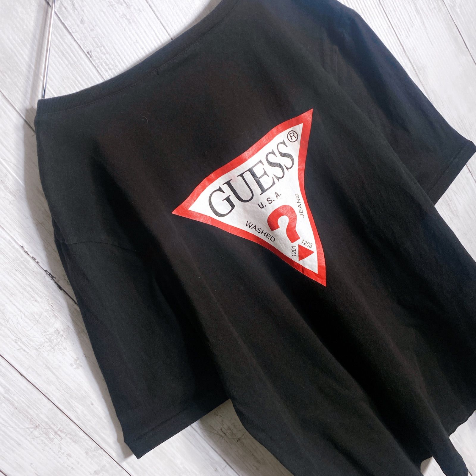 海外モデル】GUESS USA ゲス ブラック 黒 半袖Tシャツ #388 - メルカリ