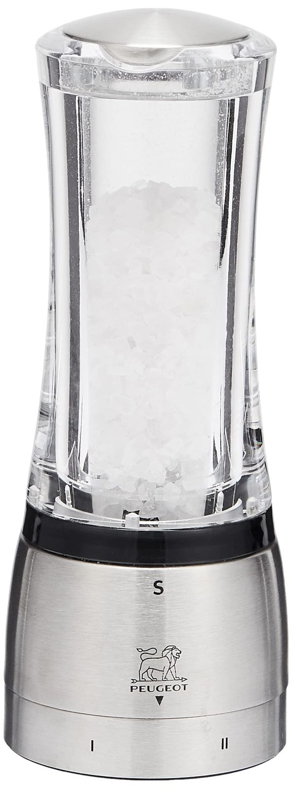 新品 プジョー PEUGEOT 調味料入れ ソルトミル 塩 透明 アクリル製 粗さ調節 容量60g・16cm 手動 マグネット蓋 フランス製 ダマン 25434 12,524円