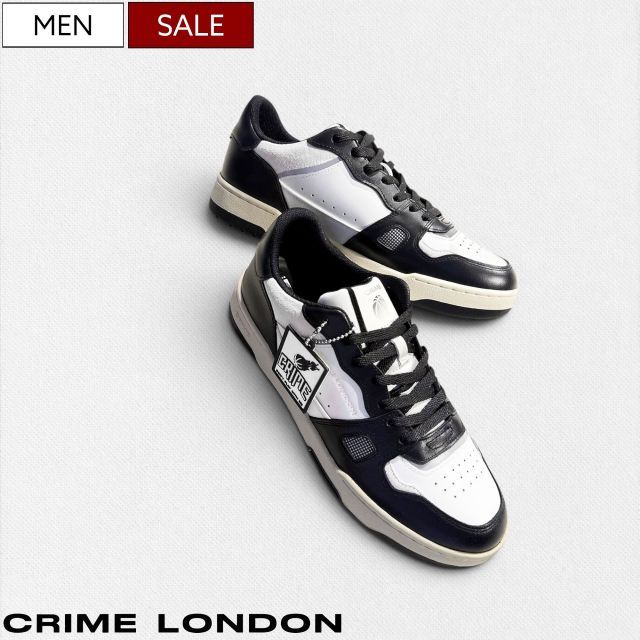 【定価42,900円(税込)】CRIME LONDON クライムロンドン 異素材のコントラストが魅せる奥行きのある表情！大人の遊び心擽るレザーコンビネーションスニーカー バスケットシューズ 靴 シューズ 420301564024 OFF COURT OG クラ