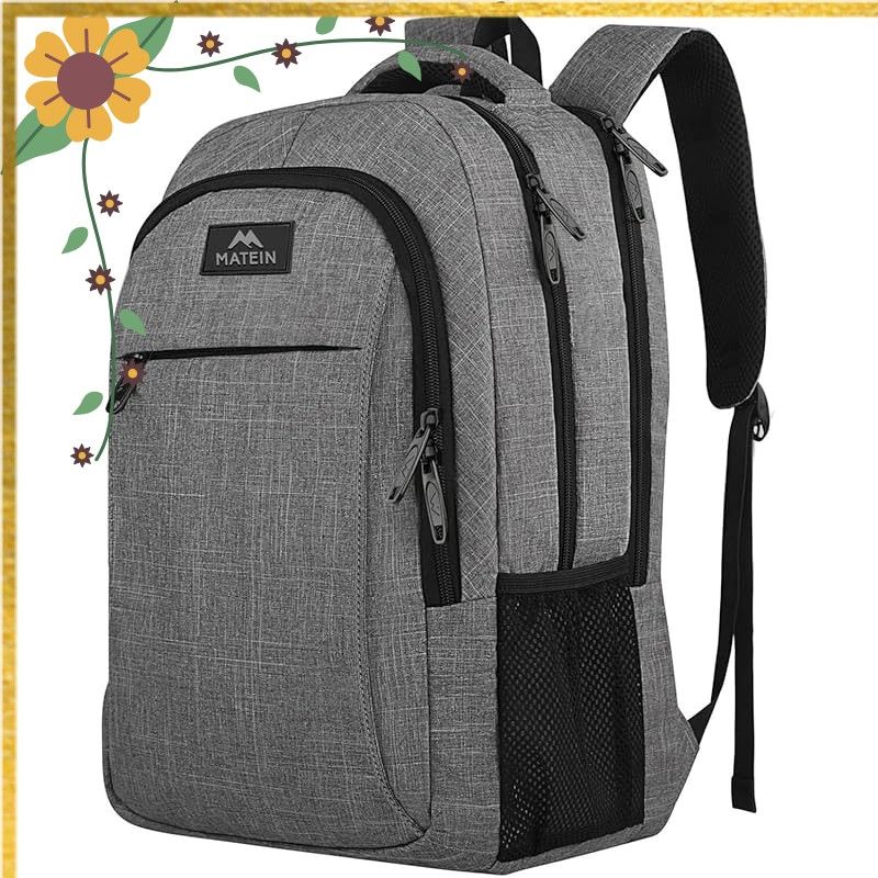 MATEIN旅行のラップトップのバックパック、ビジネスの盗難防止のラップトップバッグfits15.6インチのノート
