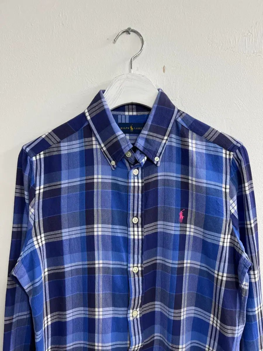 ポロラルフローレン ブルー CHECK シャツ