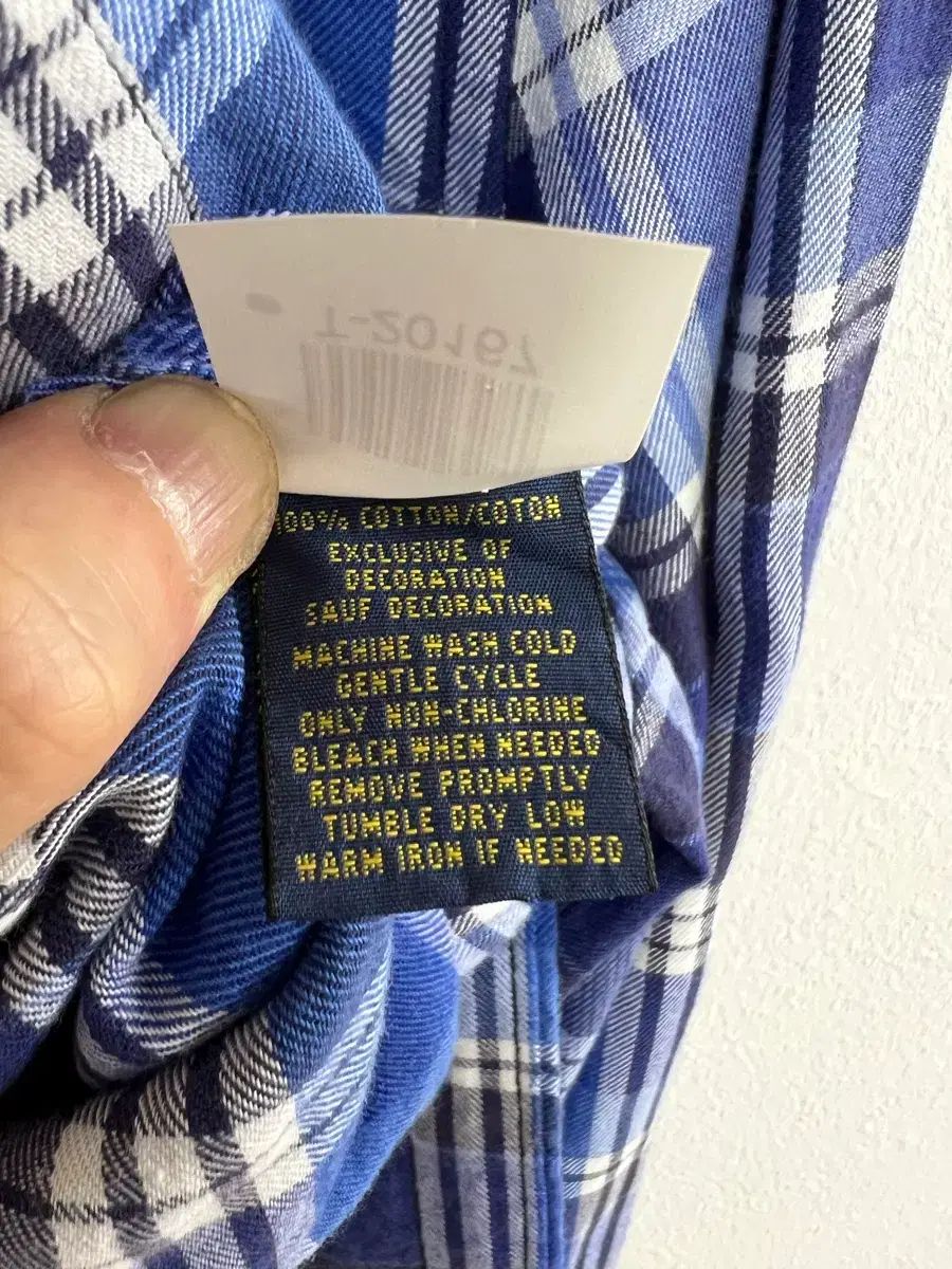 ポロラルフローレン ブルー CHECK シャツ