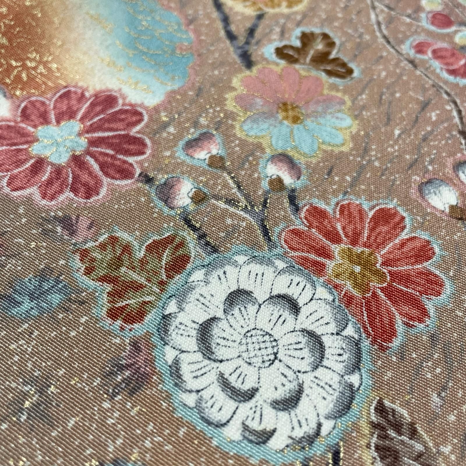 小紋 金彩 辻ヶ花に雪輪 美しい染め 着物 正絹 X-2254 - メルカリ